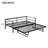 Twin Size Metal Daybed with LED and Adjustable Trundle, Pop Up Trundle, Black-588802385