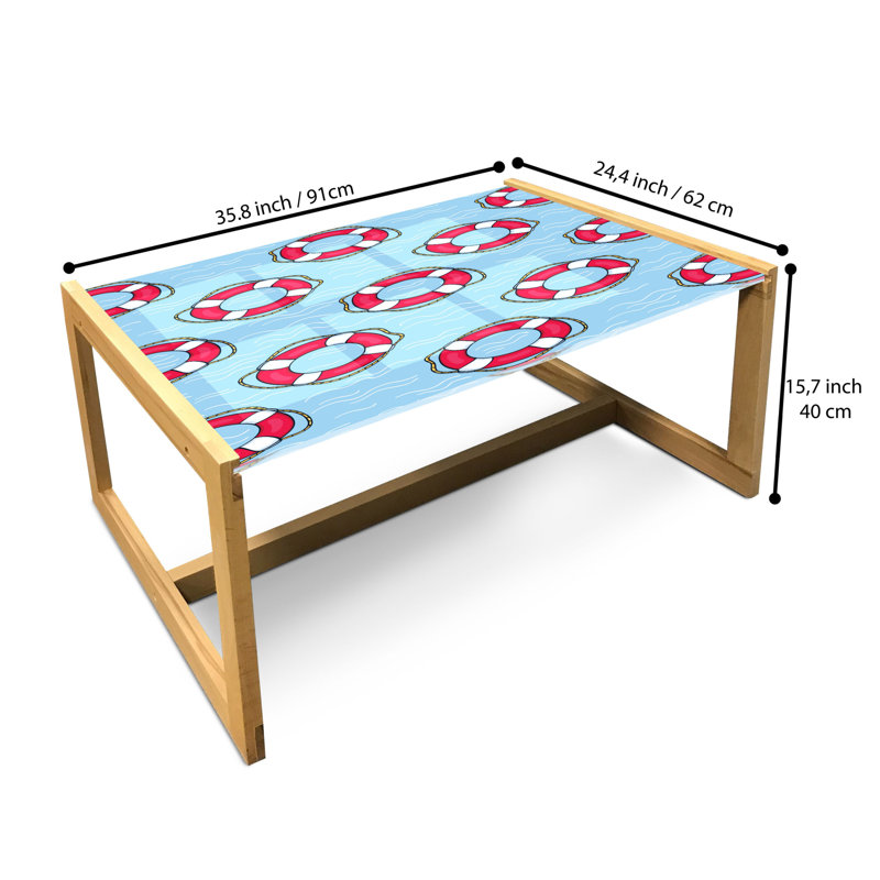 Jamalyn Sled Coffee Table, 90cm H x 62cm W x 40cm D