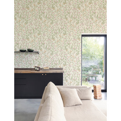 Laverne Green Wildflowers Wallpaper