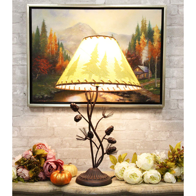 Lampe de table brune 27 po Arana