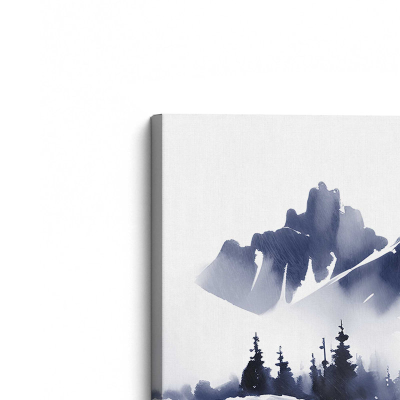 Impression sur toile Moonlit Mountain Majesty , H 12 po x l 18 po x P 1,25 po, Toile tendue