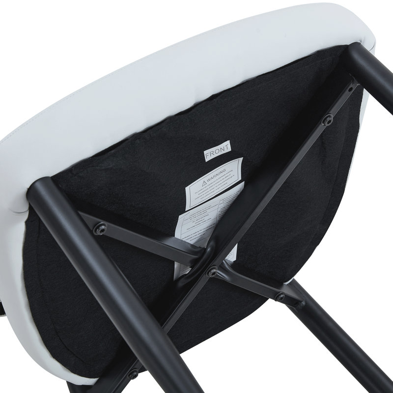 Chaises d'appoint modernes et ergonomiques, en métal et en cuir synthétique, idéales pour les repas