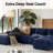 Boneless 6 Piece 141" Sectional Boneless Sofa Oversized Compression Velvet Modular Deep Seat Cloud Couch With Movable Ottomans, No Assembly Required-1685849667