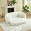 Canapé inclinable convertible incurvé de 87 pouces, canapé-lit 2 en 1 escamotable, avec base coulissante et siège profond, comprend deux coussins, fauteuil inclinable en chenille, aucun assemblage requis-491005298