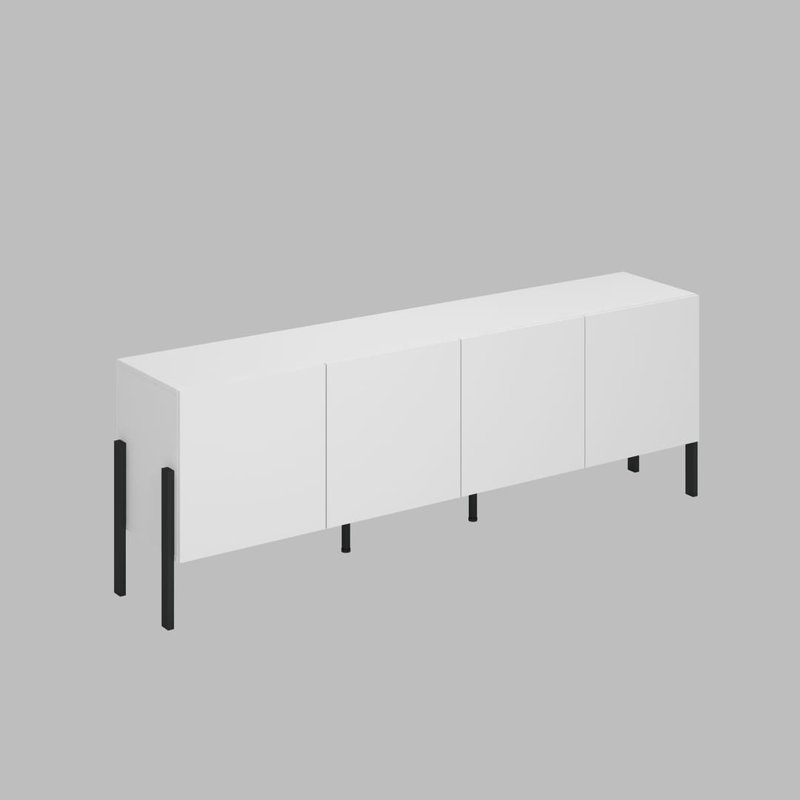 Burham Unfinished TV Stand for TVs up to 75", White