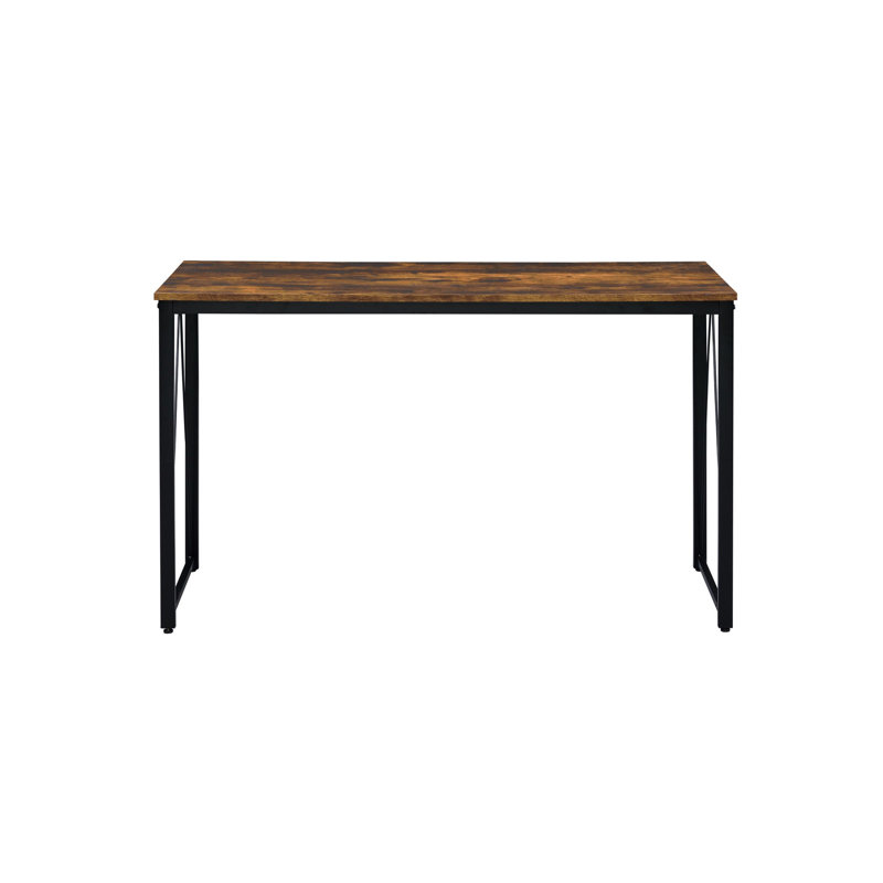 Bureau d'écriture avec finition chêne vieilli et noir - Style rustique et moderne en pièce décorative
