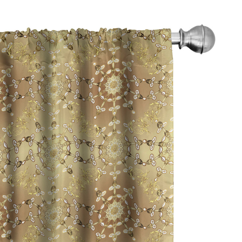 Abstract Semi-Sheer Rod Pocket Sliding Panel, 28" x 95"