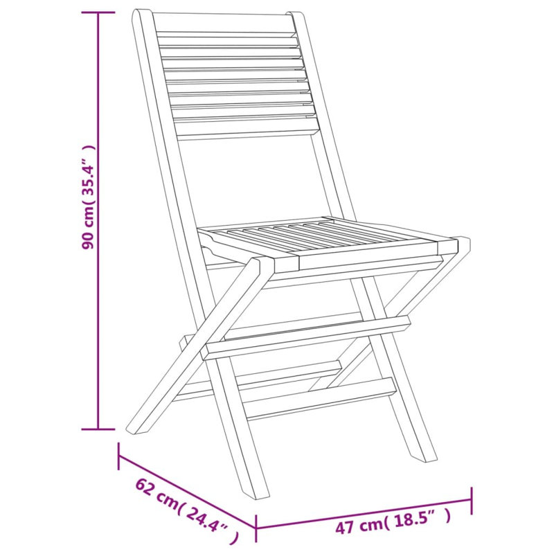 Solid Wood Folding Chair