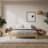 Wooden Platform Bed with Slats-350955709