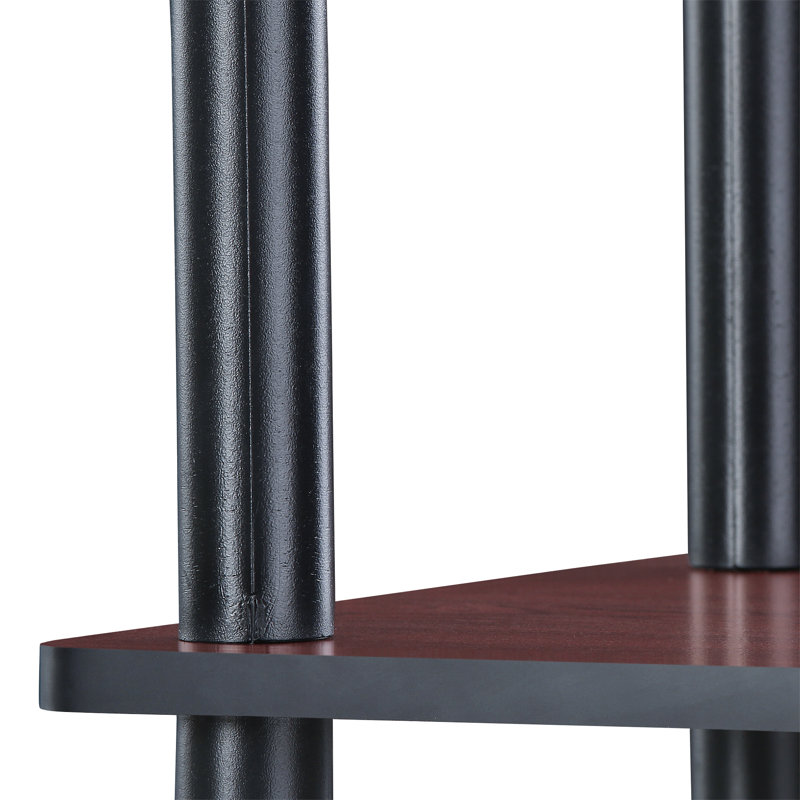 Maxine 59.9cm W Manufactured Wood Shelving Unit, Dark Cherry/Black