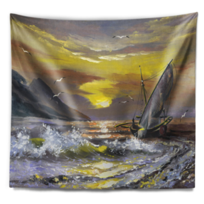 Rencontrez-vous bientôt tapisserie Seascape, H 50 po x l 60 po