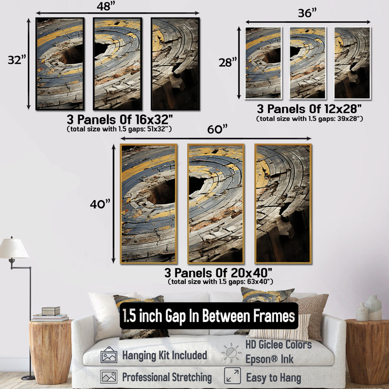 «Abstract Graceful Woodland Charm I», reproduction d'art murale abstraite, Cadre flottant noir, H 28 po x l 36 po x P 1 po