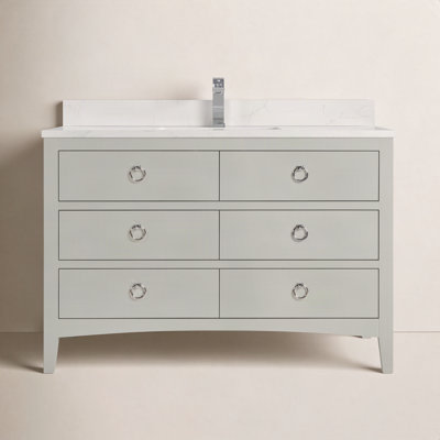 Teoni 48" Oak Single Bathroom Vanity