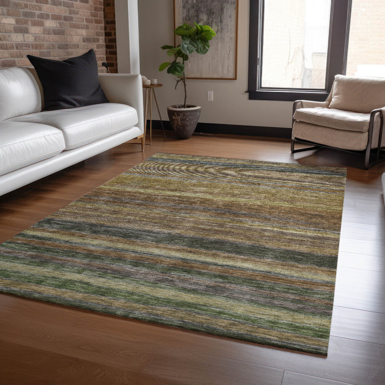 Machine Washable Indoor/Outdoor Claudian ACN1639 Brown Rug