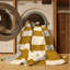 Machine Washable Checkered Beige Area Rug-720585858