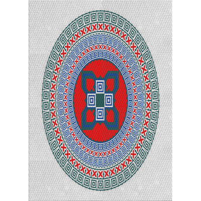 Tapis géométrique gris