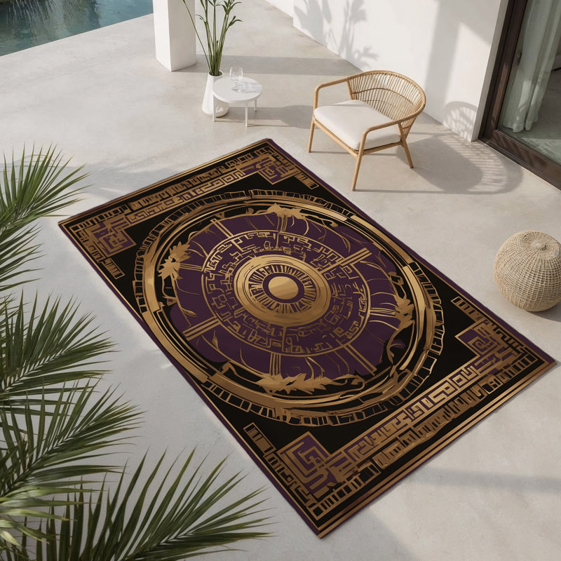 Tapis intérieur et extérieur Gilded Era, Rectangulaire 8 pi x 10 pi