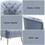 Chaise Bayram en velours gris clair