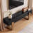 63 Inch Solid Wood TV Stand, Black-809461793