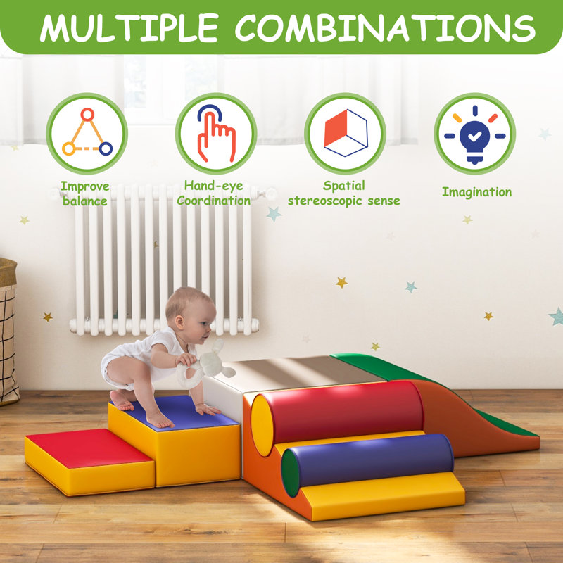 Multicolor Foam Climbing Set for Toddlers