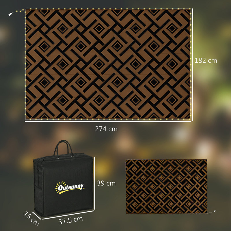 Geometric Machine Braided 274.00cm X 274.00cm Area Rug