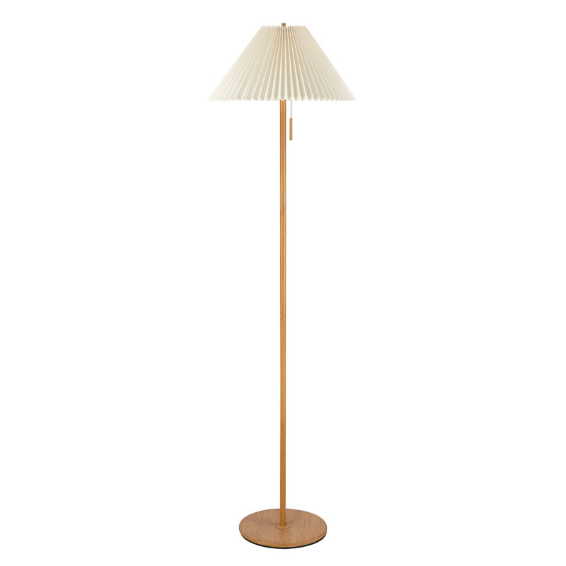 Ramez 62'' Satin Floor Lamp, Beige