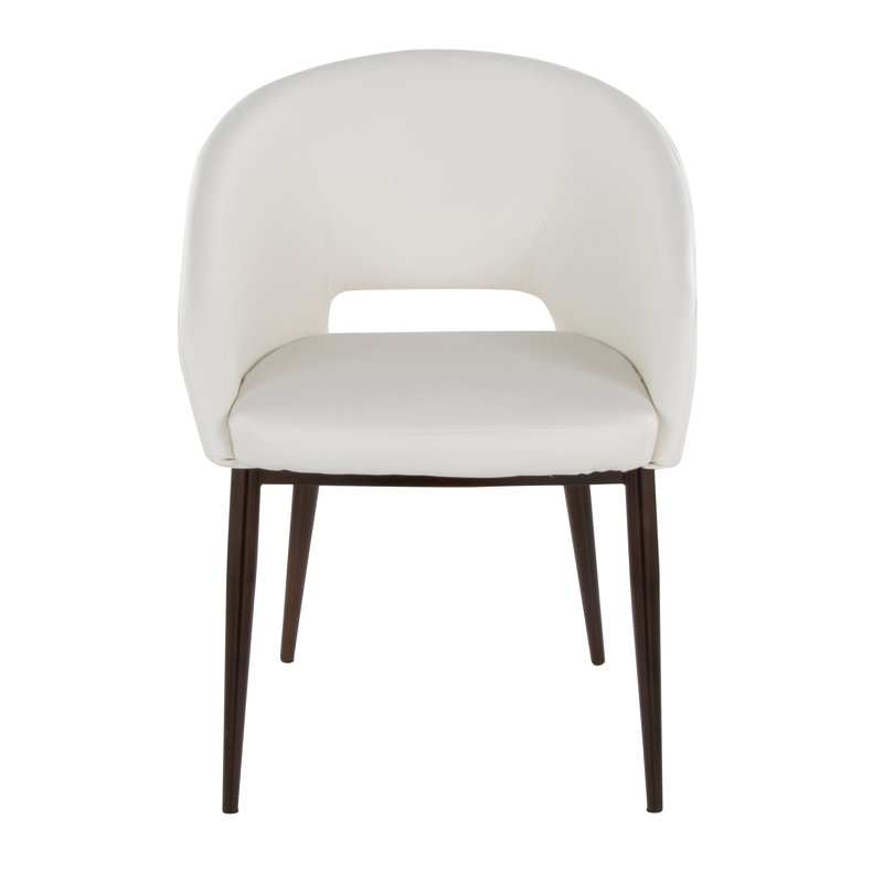 Chaise Kahleesi, Blanc, Noyer foncé