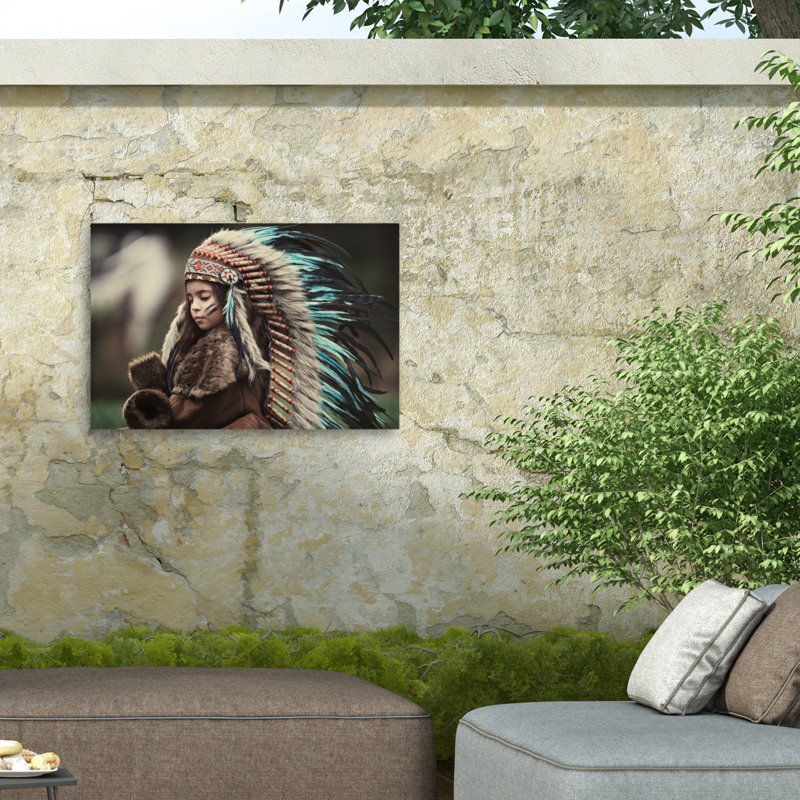 «Chief Of My Dreams On Canvas» par Carmit Rozenzvig, reproduction d'art, H 30 po x l 47 po