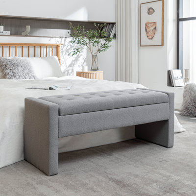 Rasner Upholstered Flip Top Storage Bench