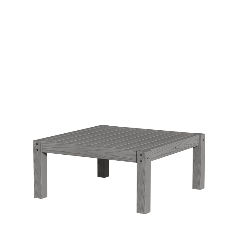  Square Outdoor Side Table , 27.4'' In. W 13'' In.h,Gray, Gray