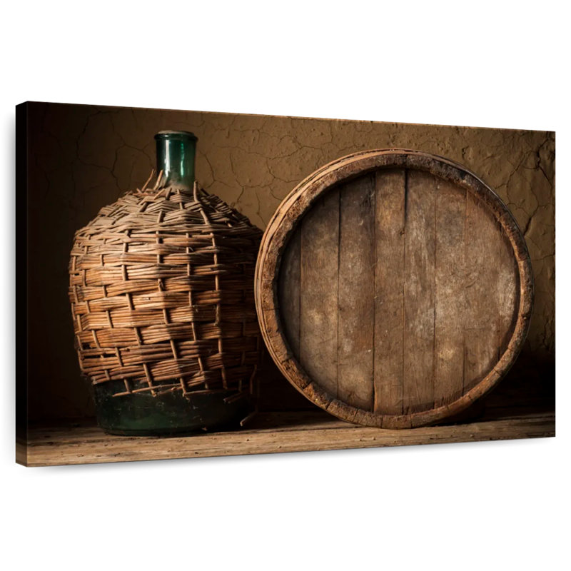 Vieux tonneau à vin Yarlin, H 30 po x l 45 po