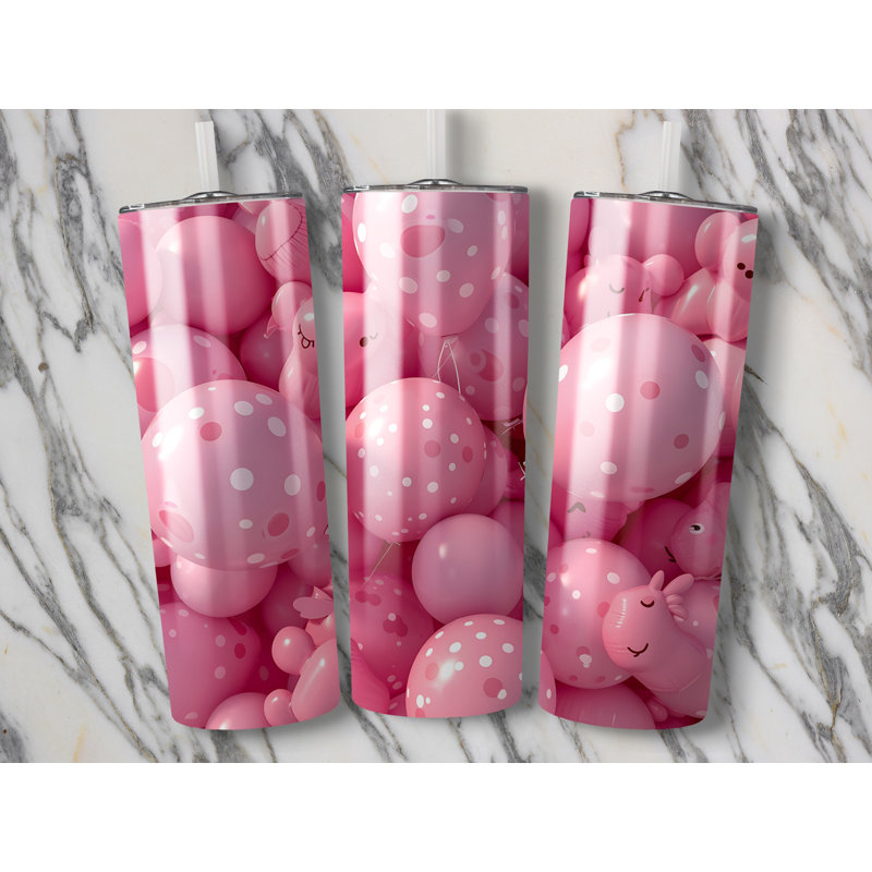 Choose Handmade Tumblers 591ml Vacuum Insulated Stainless Steel (18/8) Travel Tumbler with Straw