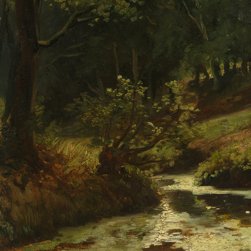 Brook In The Woods Near Oosterbeek Print by Matthijs Maris