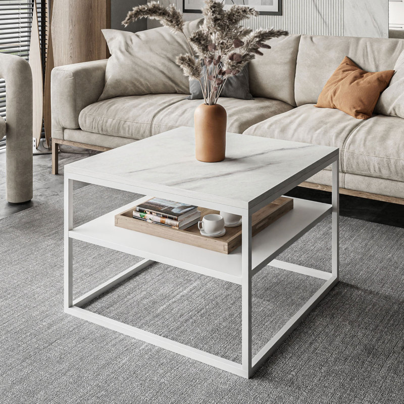 Aaliyana Coffee Table with Storage, White