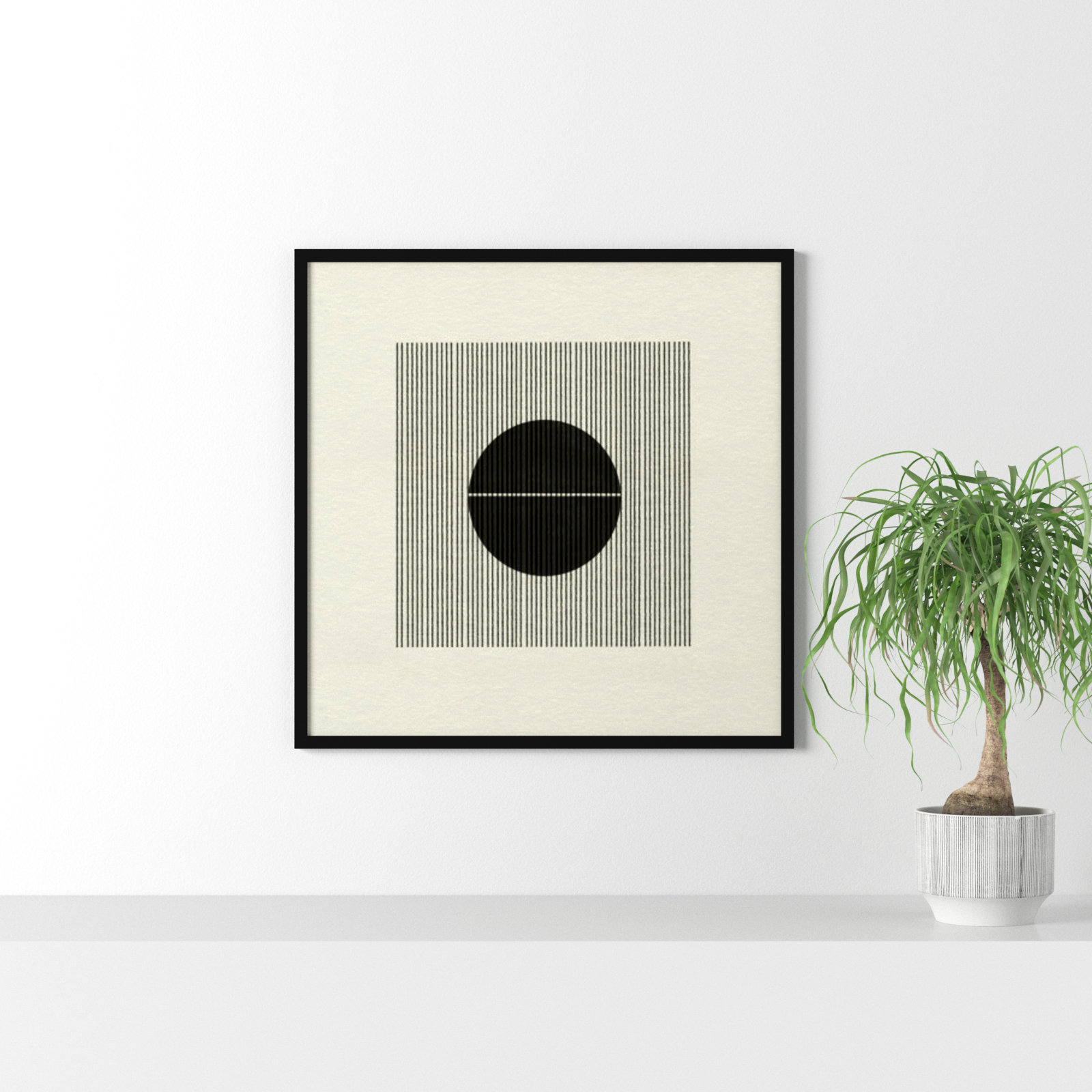 Paper Object No 5 by The Miuus Studio, 33" H x 33" W x 1" D, Black