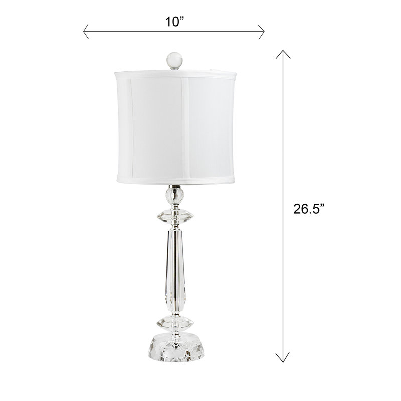 Rodrigez Crystal Table Lamp, White