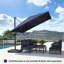 Parasol carré carré en porte-à-faux rotatif 10 pi Rithvik-1586232918