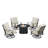 Dezrae 4 - Person Patio Conversation Set with Cushions