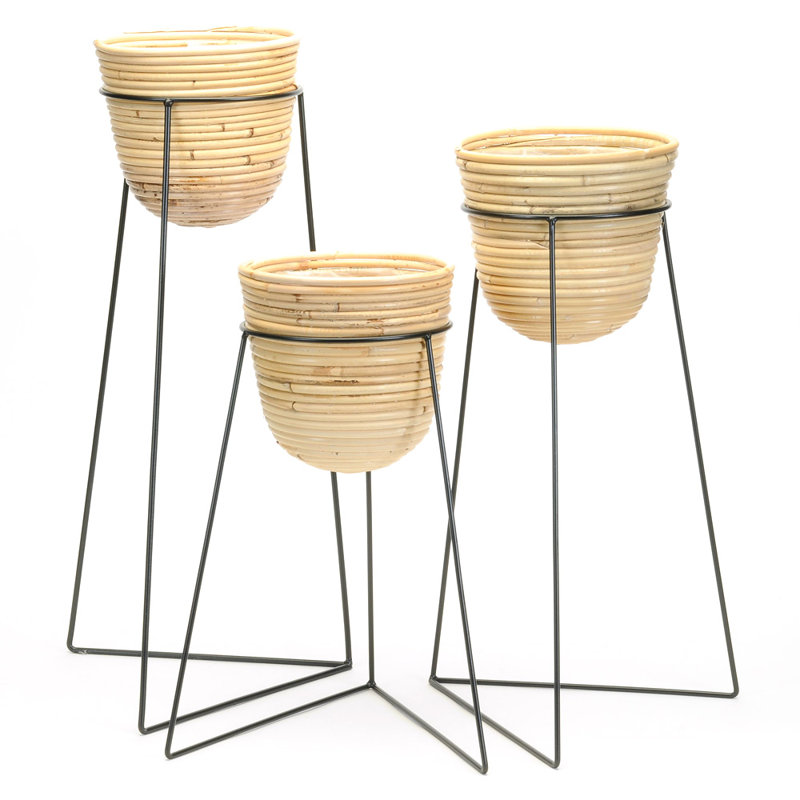 Ensemble de cache-pots en plastique 3 pièces Aira