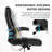 YAMASORO Ergonomic Executive Office Chair with Adjustable Lumbar Support, PU Leather Swivel High Back Home and Office Comfort Computer Desk Chair for Adults, Black-1627317701