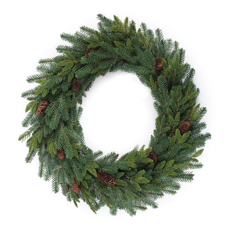 Oversized Pine and Pinecone Wreath 34"D, 34" x 34"