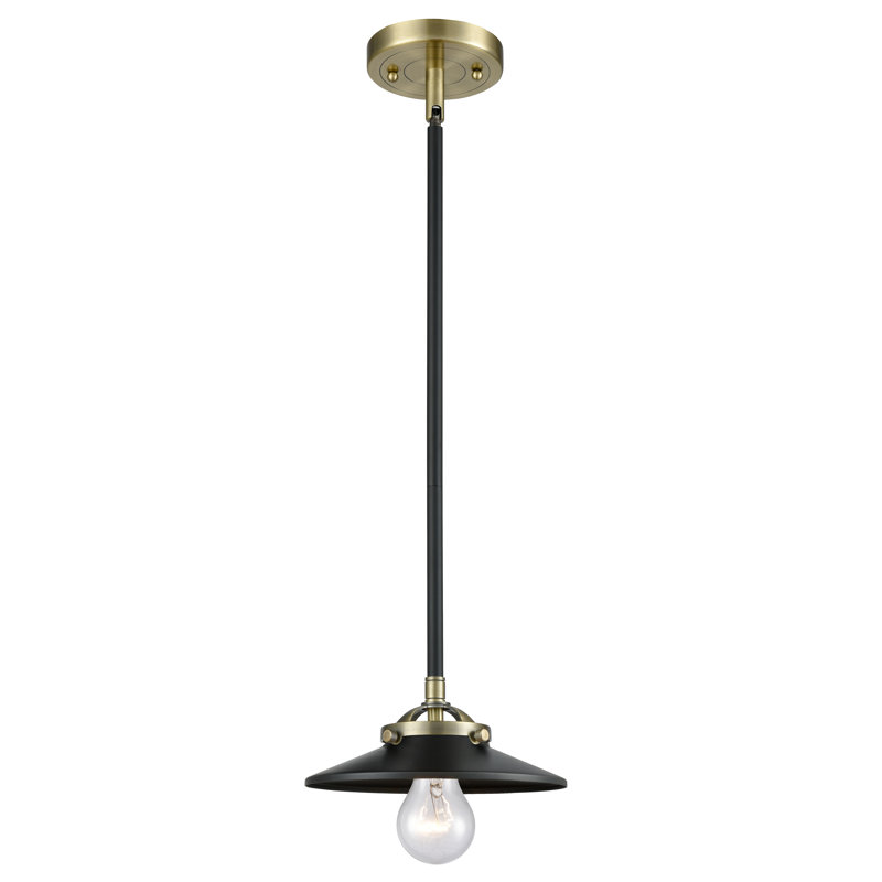 Clintonpark 1 - Light Single Pendant, Black Antique Brass, No Bulb Included, Matte Black