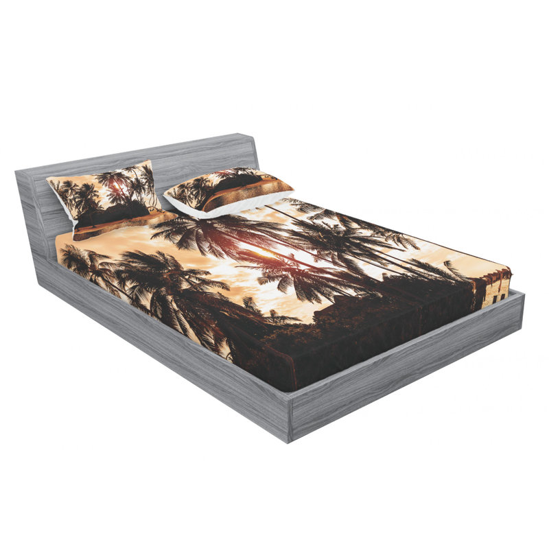 Microfiber Sheet Set, Queen Sheet Set with Fitted Sheet