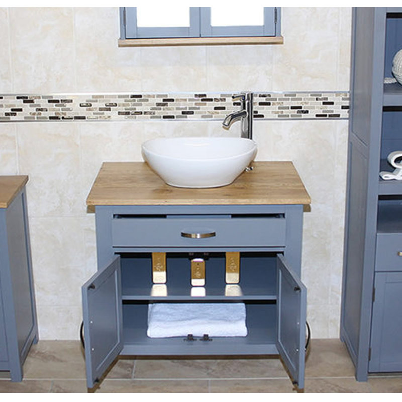 Biddulph 750mm Single Bathroom Vanity with Vessel Ceramic Basin