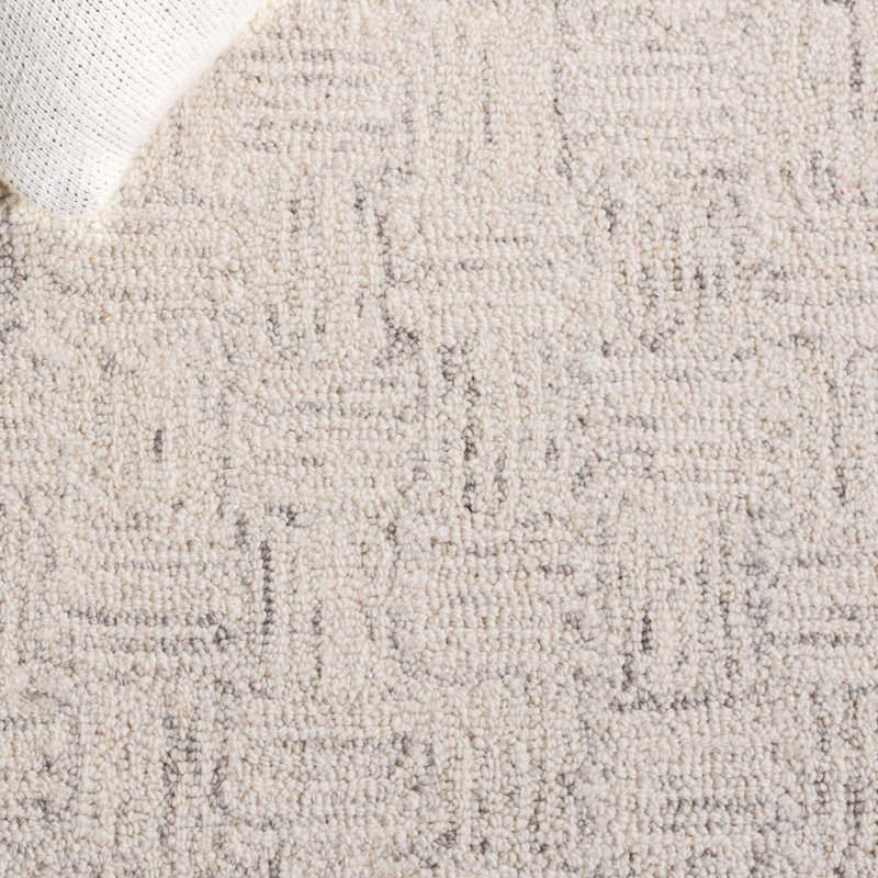 Maebel Hand Tufted Wool And Cotton With Latex Solid Color Rug, Square 3'