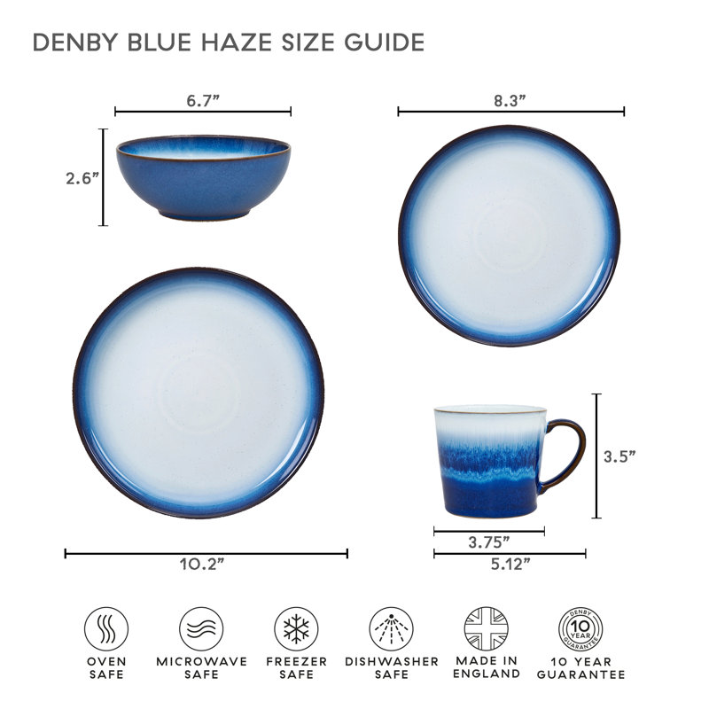 Assiette moyenne Denby Haze Coupe, Bleu