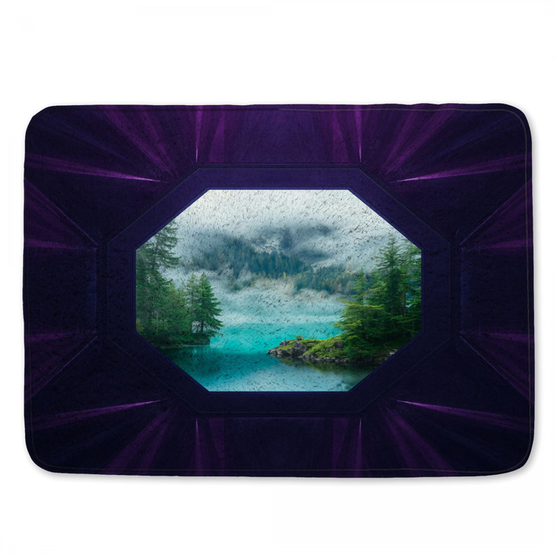 Tapis de bain Misty Forest Lake, L 24 po x L 17 po
