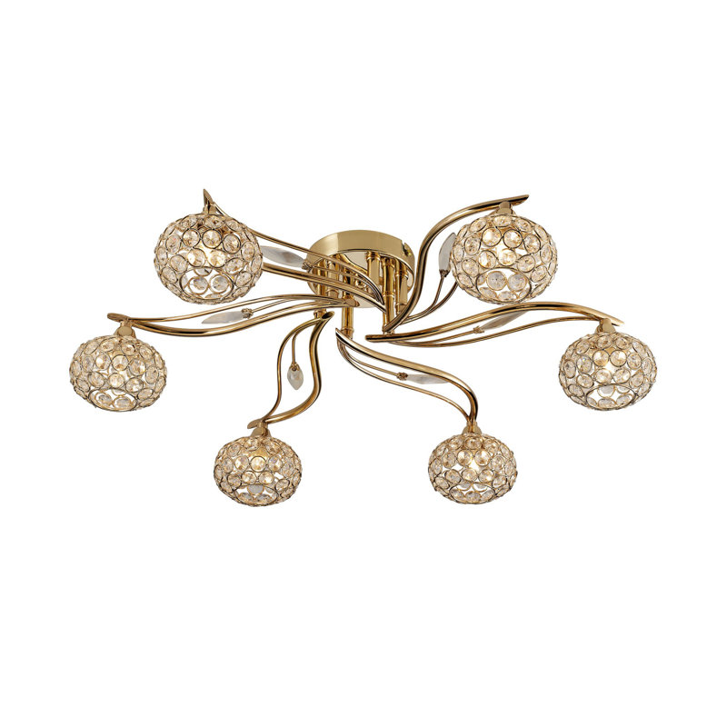 Eberly 6 - Light Unique/Statement Chandelier, French Gold
