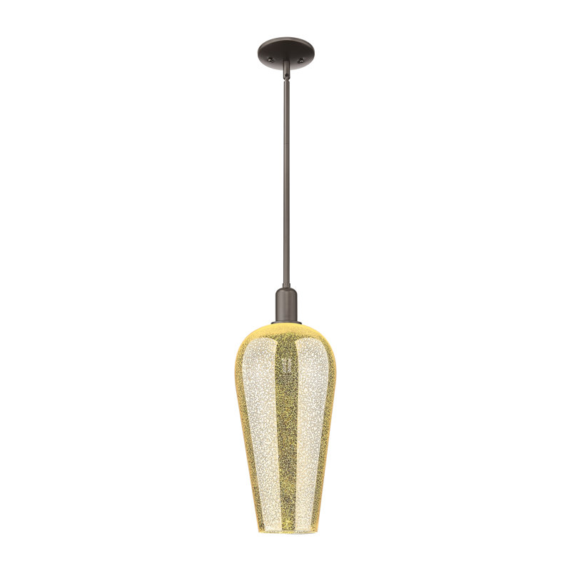 Mini-luminaire suspendu 1 lumière Chelsea, Bronze frotté à l'huile, Mercure