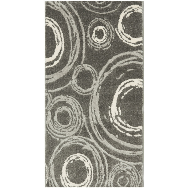 Tapis gris foncé Kenzo, Rectangle 2'7" x 5'